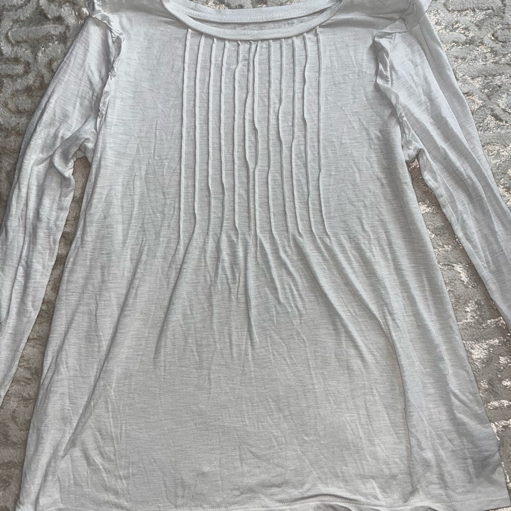 Aerie real soft Classic White Long Sleeve Top size small